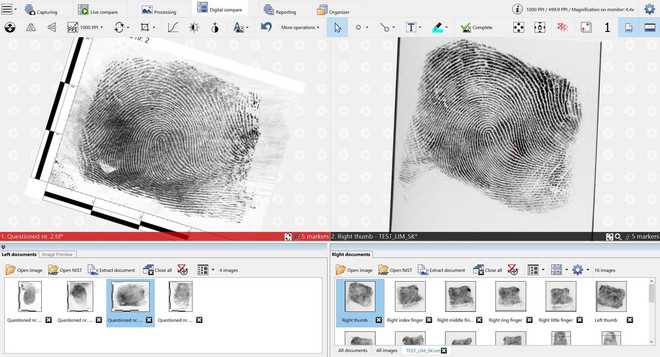 LUCIA DactyScope application window image