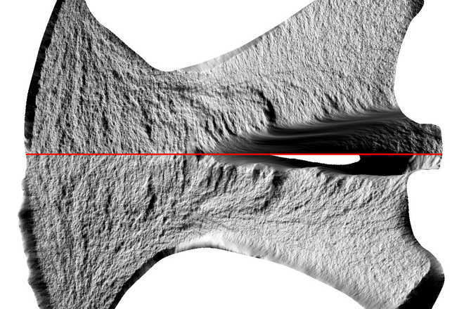 Physical matching of 2 parts of a broken drill in 3D. image