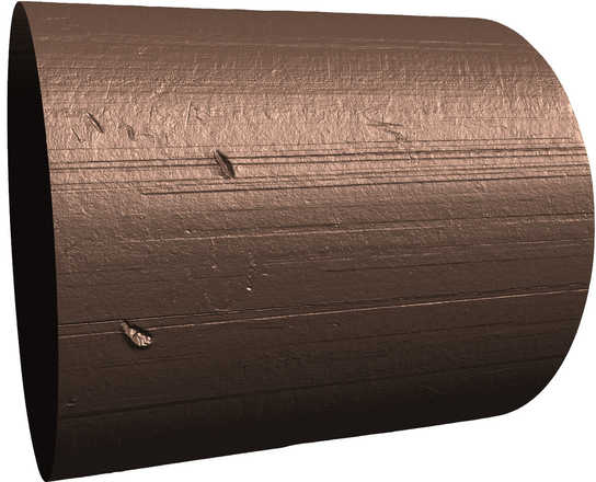 Gescannte Oberfläche von Kupferkabel, 6 mm Durchmesser image