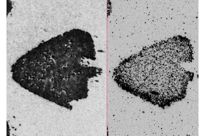 Detailed comparison of direct and lifted shoeprints image