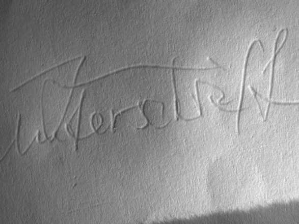 Signature in obligue infrared light image